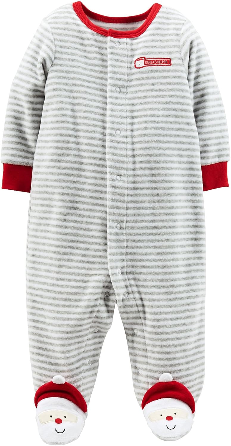 Carters Christmas Sleep N Play Footie Baby - Santa-Newborn