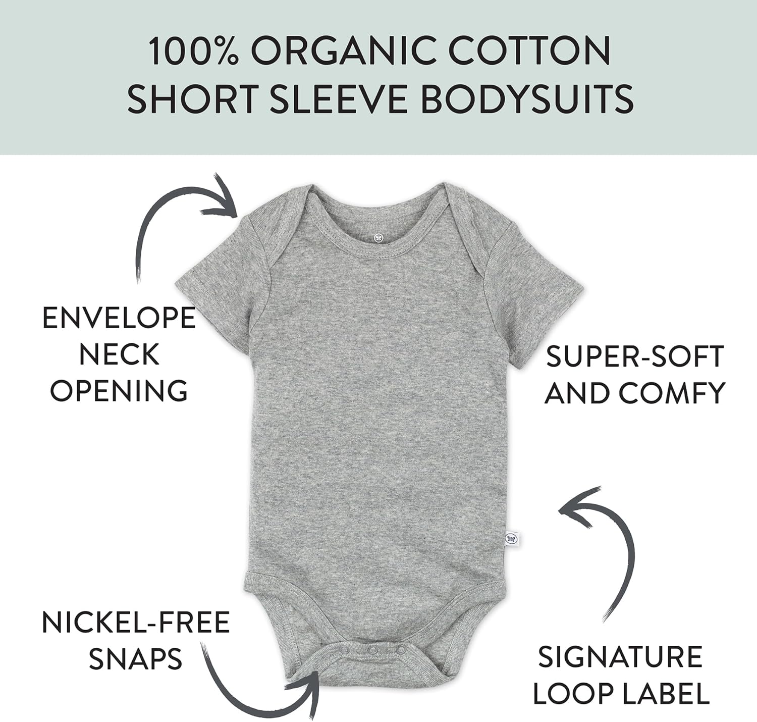 10-Piece Organic Cotton Bodysuits Soft and Gentle for Newborns
