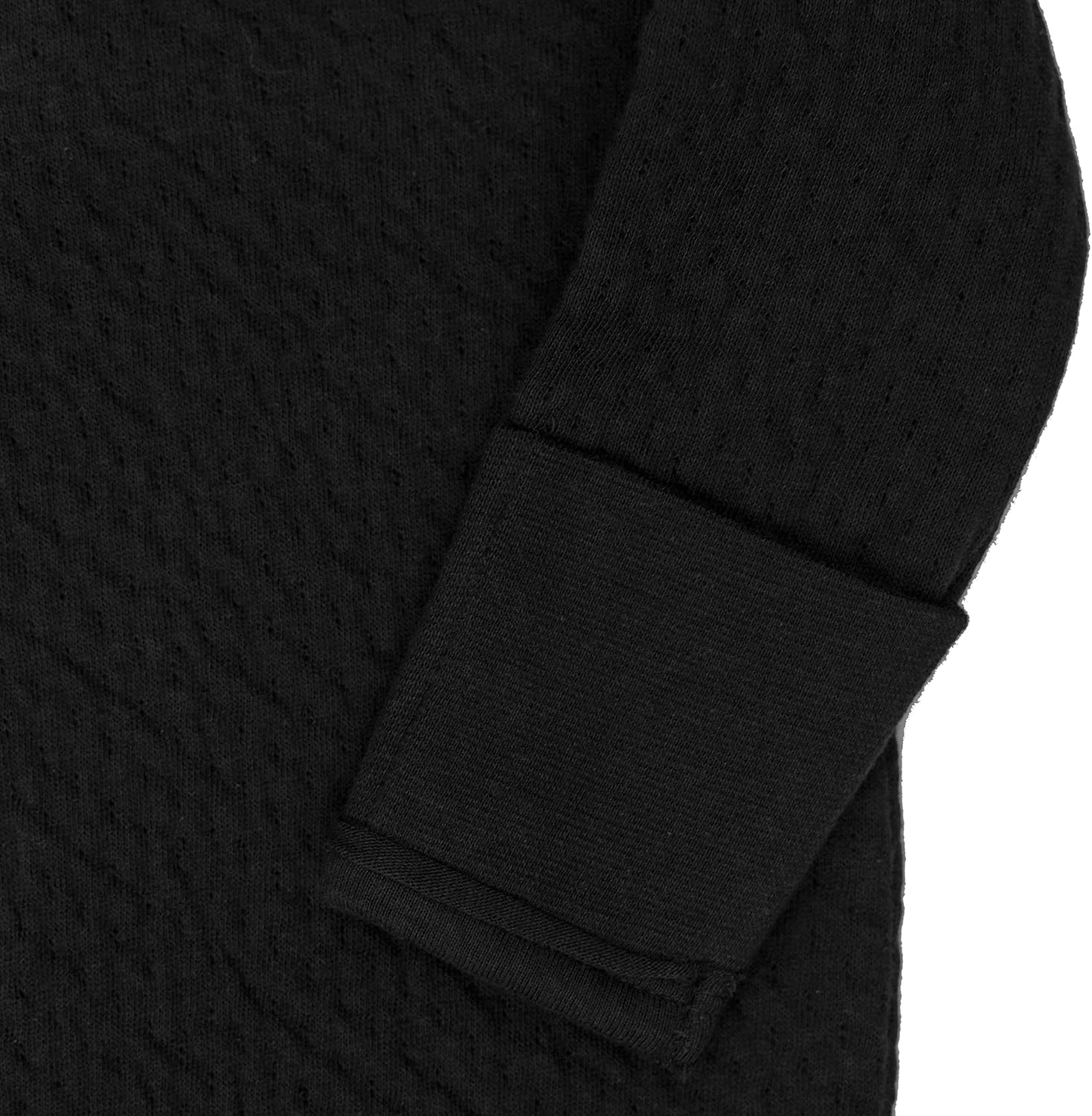 Organic Cotton Matelasse Kimono Coverall Black