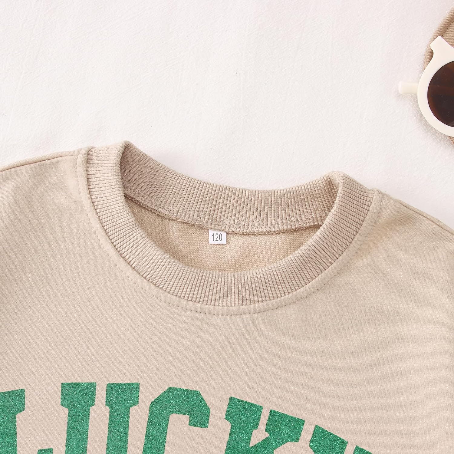 GLIGLITTR Boys Girls St Patricks Day Lucky Clover Sweatshirt