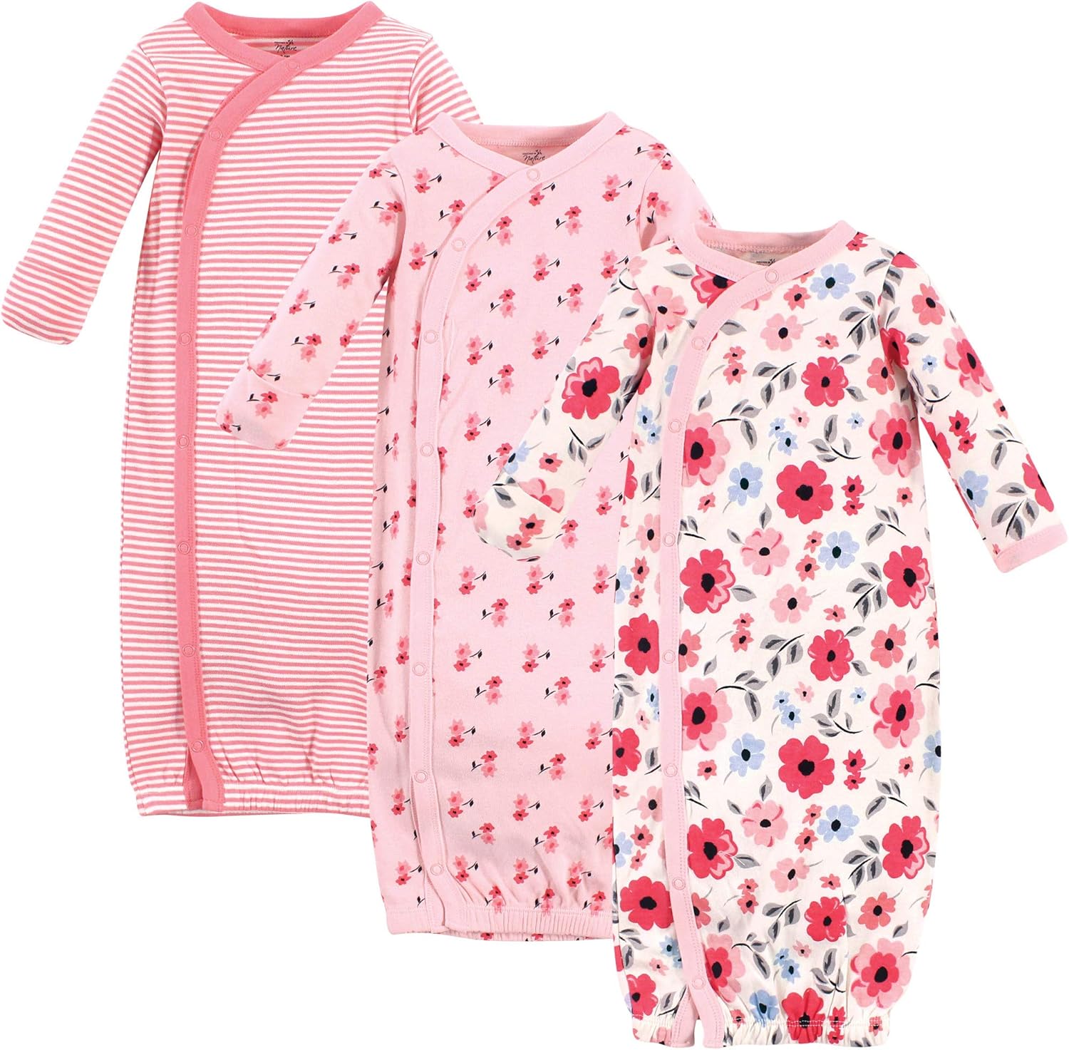 Touched by Nature Organic Cotton Kimono Gowns for Baby Girls
