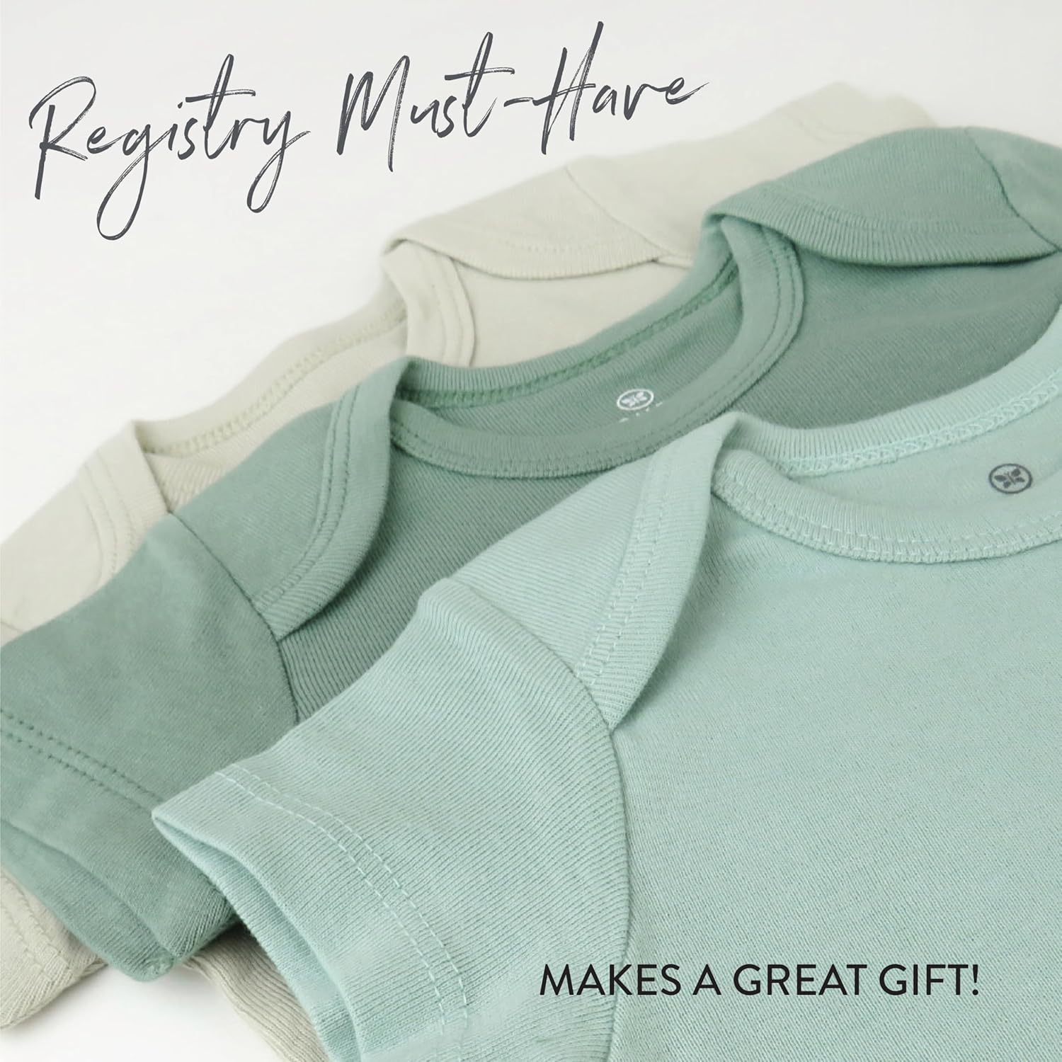 HonestBaby 3-Pack Organic Cotton Bodysuits for Baby 1