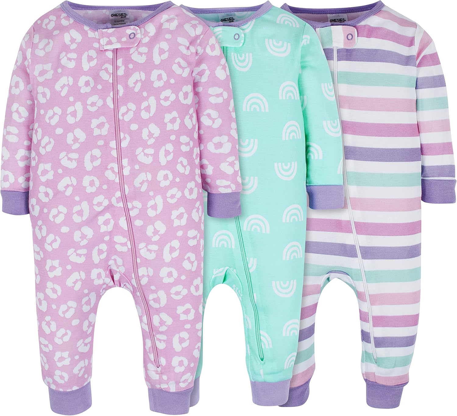 3-Pack Snug Fit Cotton Pajamas for Baby Girls