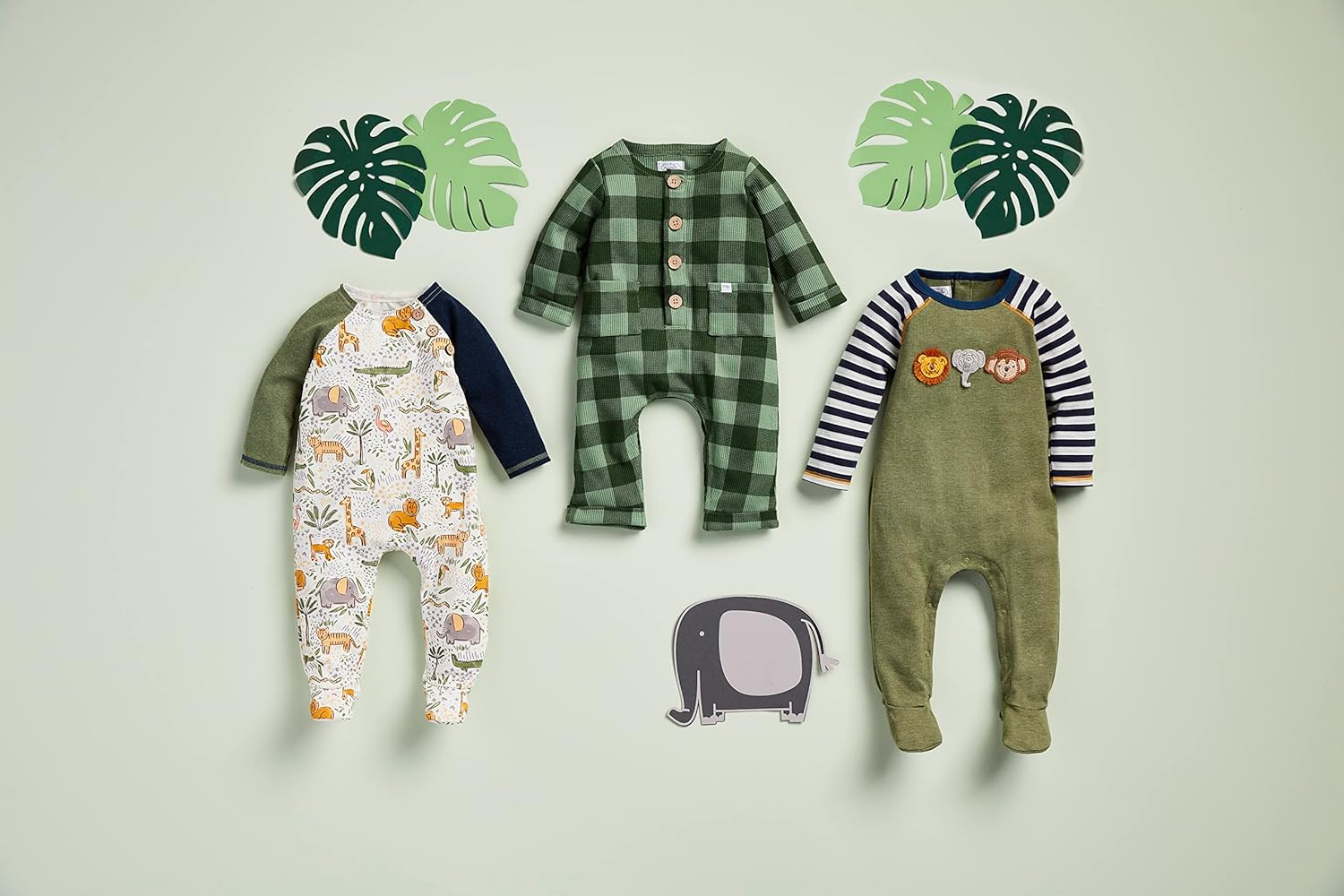 Mud Pie Safari Crochet Baby Sleepwear Set