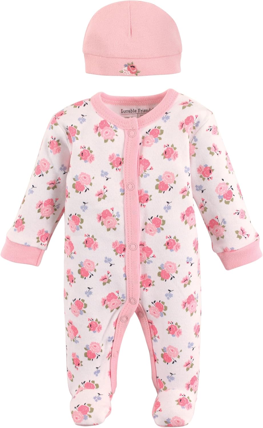 Luvable Friends Baby Girls Cotton Preemie Sleep Play Cap