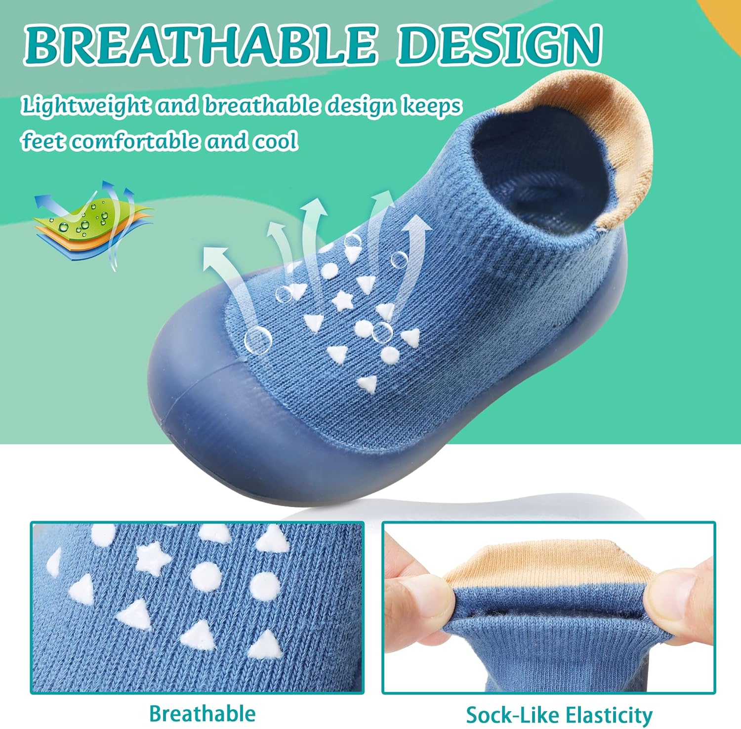 Eocom Cute Non-Skid Fluffy Toddler Booties for Walking