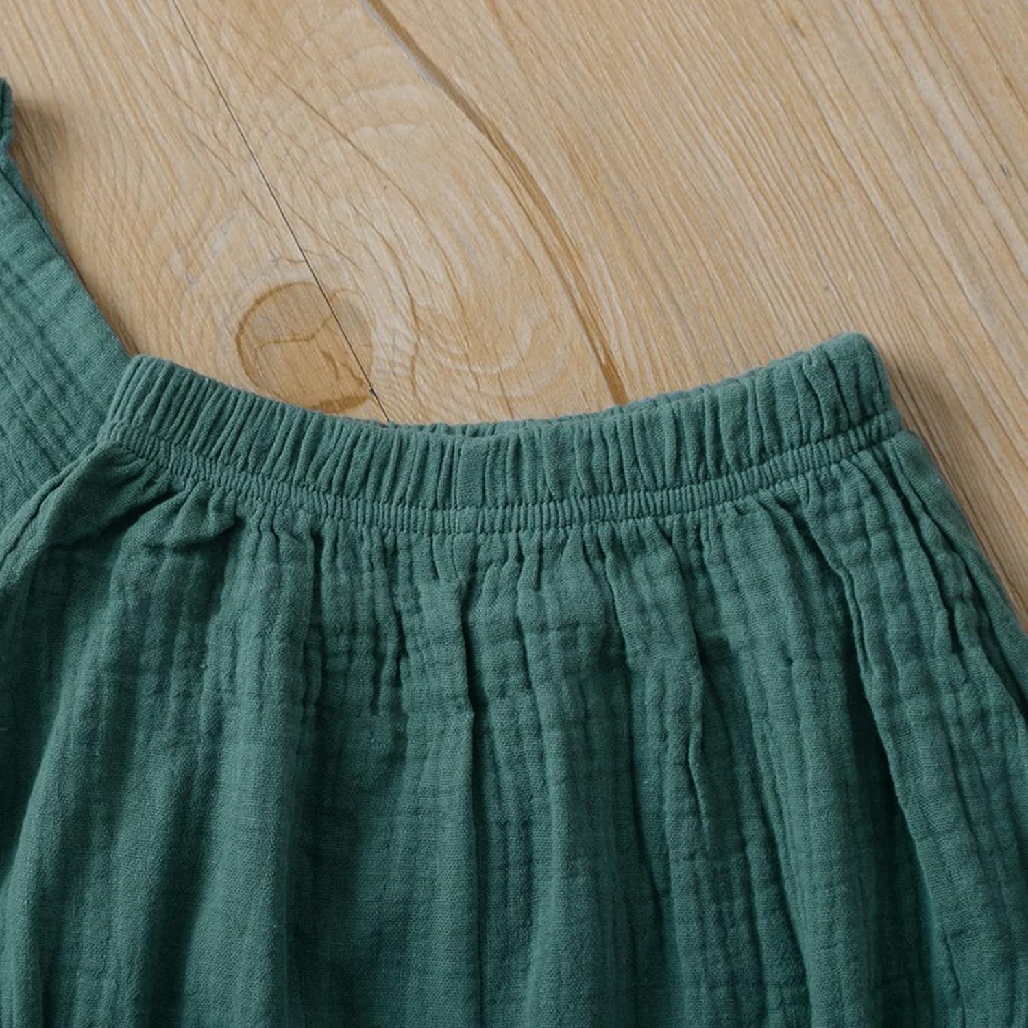 EISHOW 2 Pack Toddler Sleepwear Set Cotton Linen Shorts