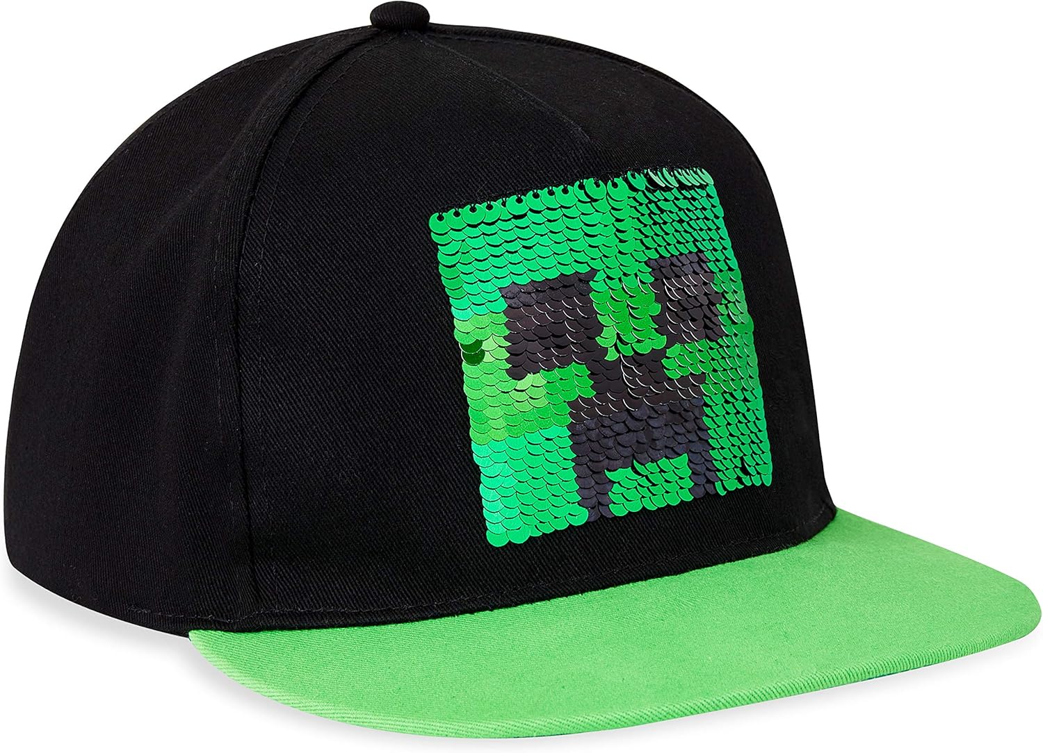 Minecraft Boys Baseball Cap with Reversible Sequin