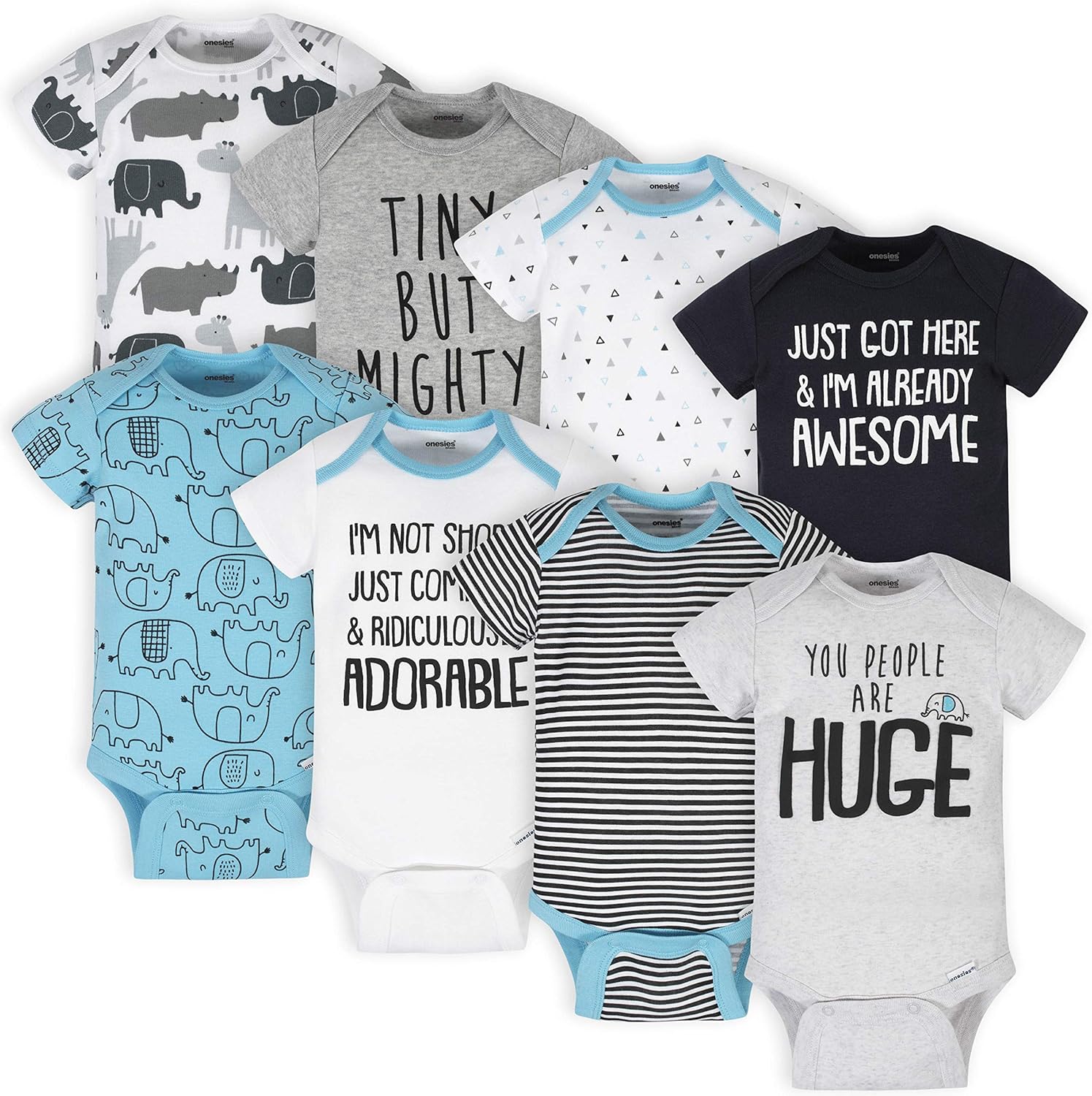Onesies Brand - Unisex-Baby 8-Pack Short Sleeve Bodysuits