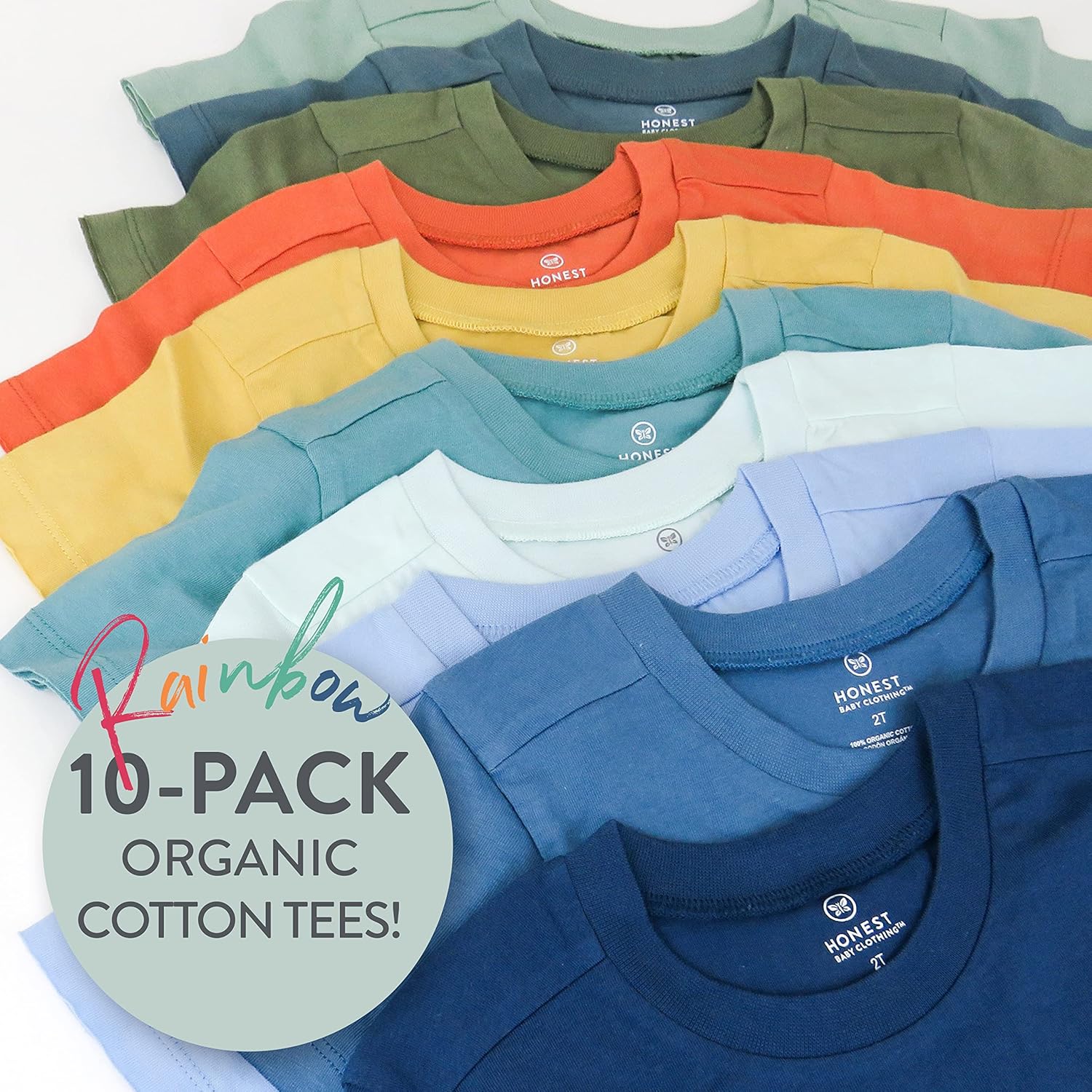 Organic Cotton T-Shirt Tee - Honest Baby Multipack