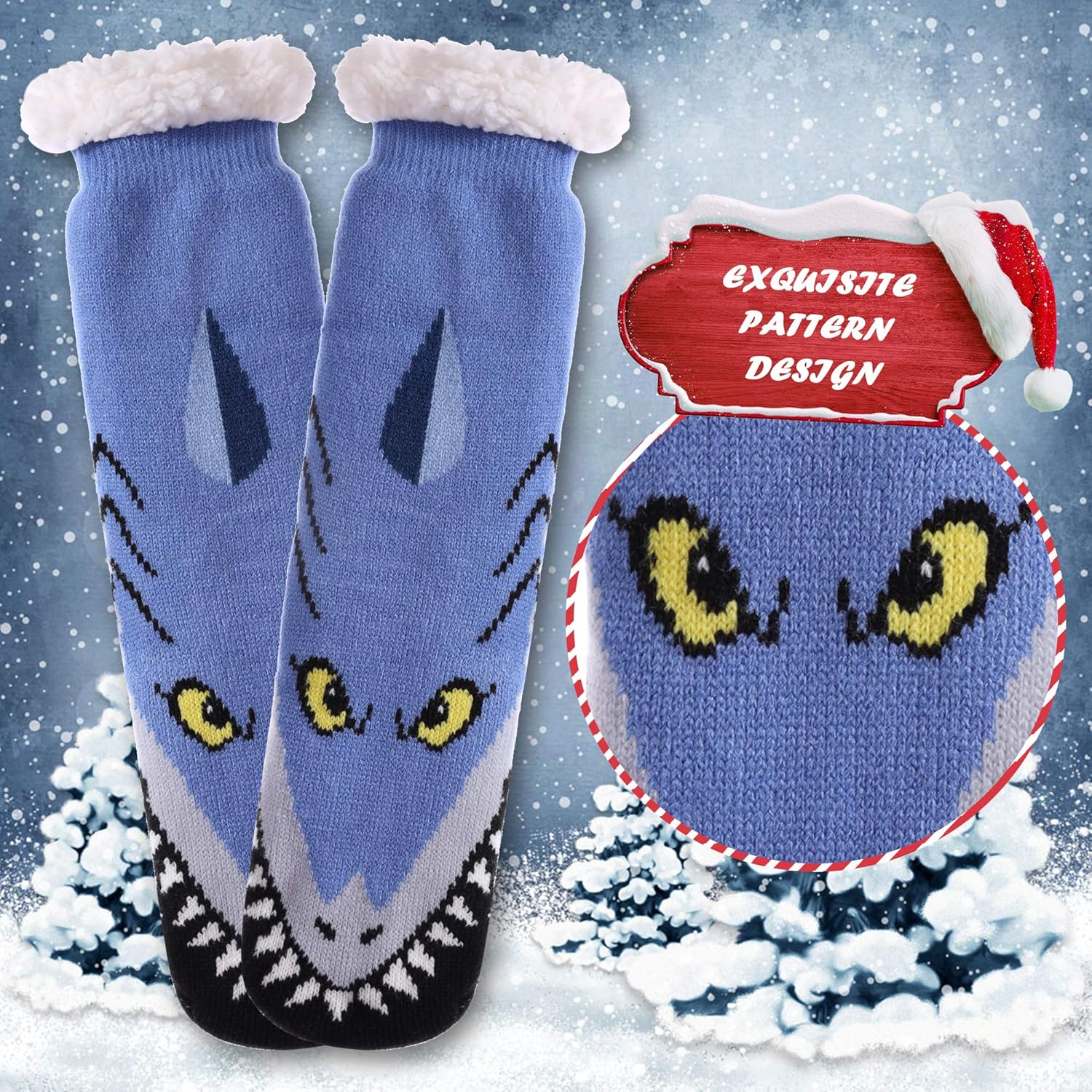 DYW Men Thermal Fuzzy Slipper Socks