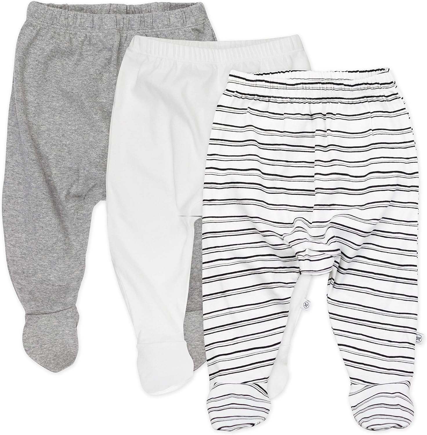HonestBaby 3-Pack Organic Cotton Harem Pants for Babies