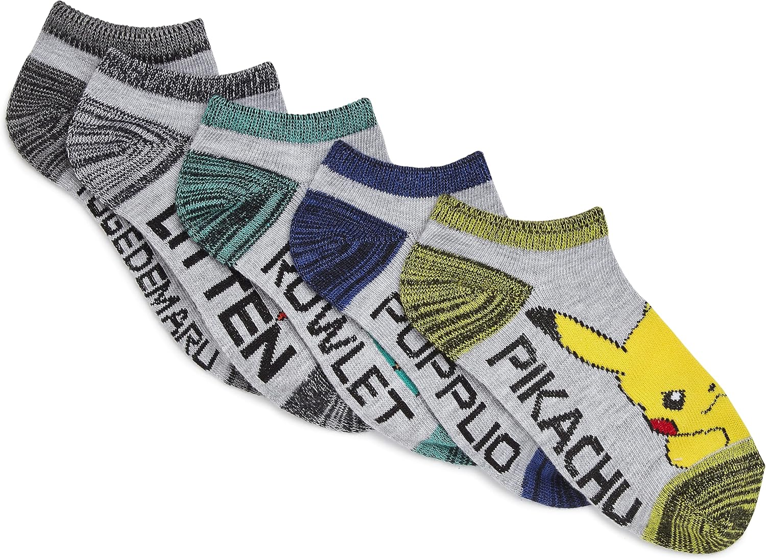 Pokemon Boys No-Show Socks 5-Pack