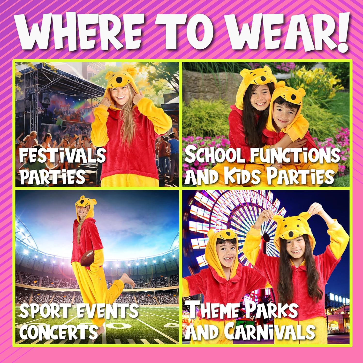 WILD CARD Animal Onesie - Halloween Costumes