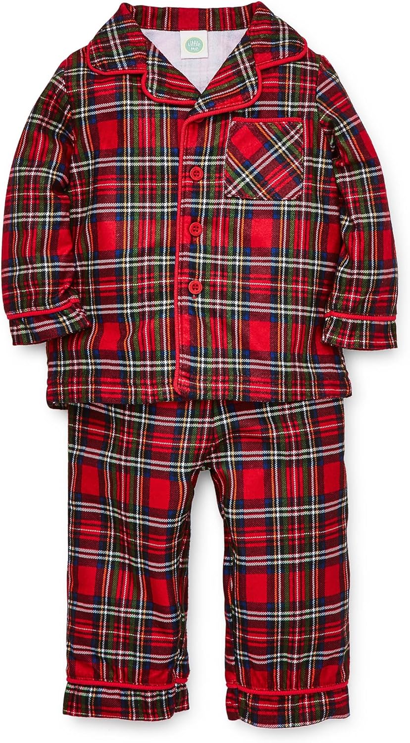 Little Me Christmas Pajamas for Baby Girls 3-10 Months