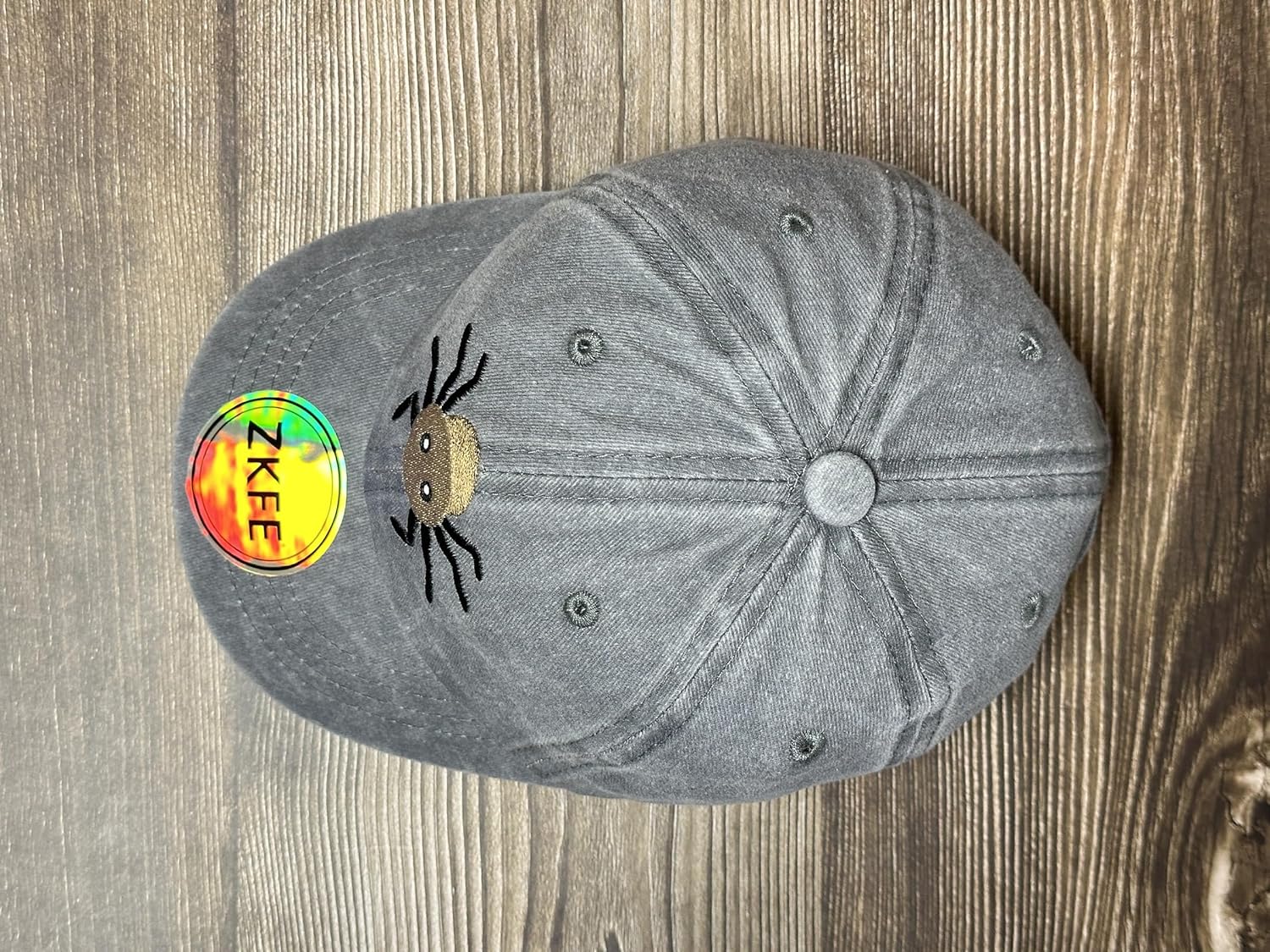 Unique Baseball Cap with Embroidered Spider for Kids