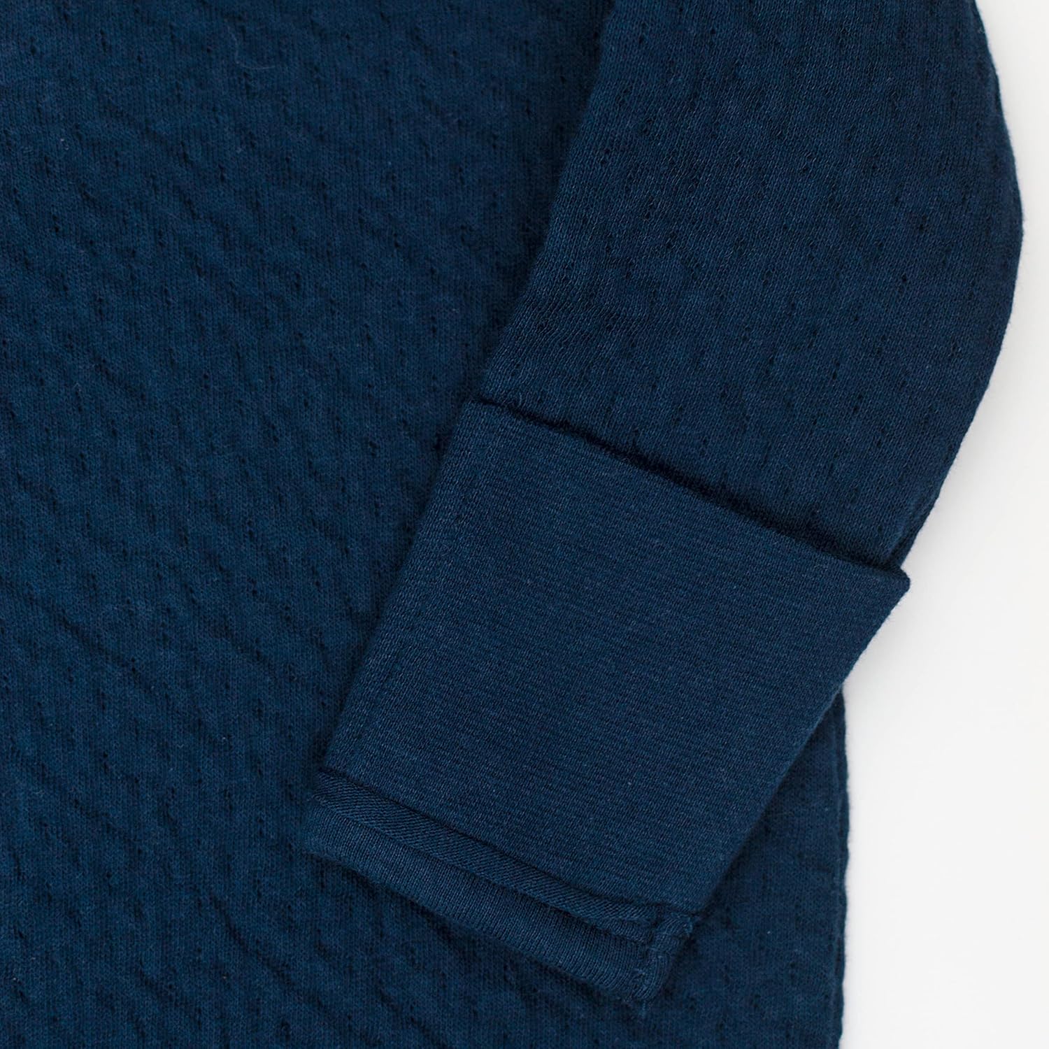 HonestBaby Organic Cotton Matelasse Kimono Coverall Dark Navy Preemie
