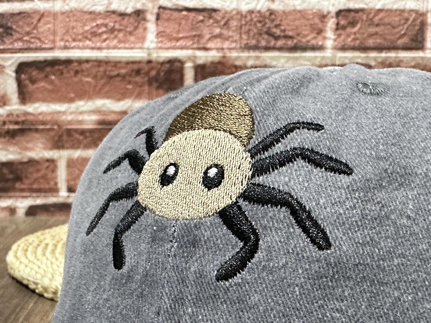 Unique Baseball Cap with Embroidered Spider for Kids