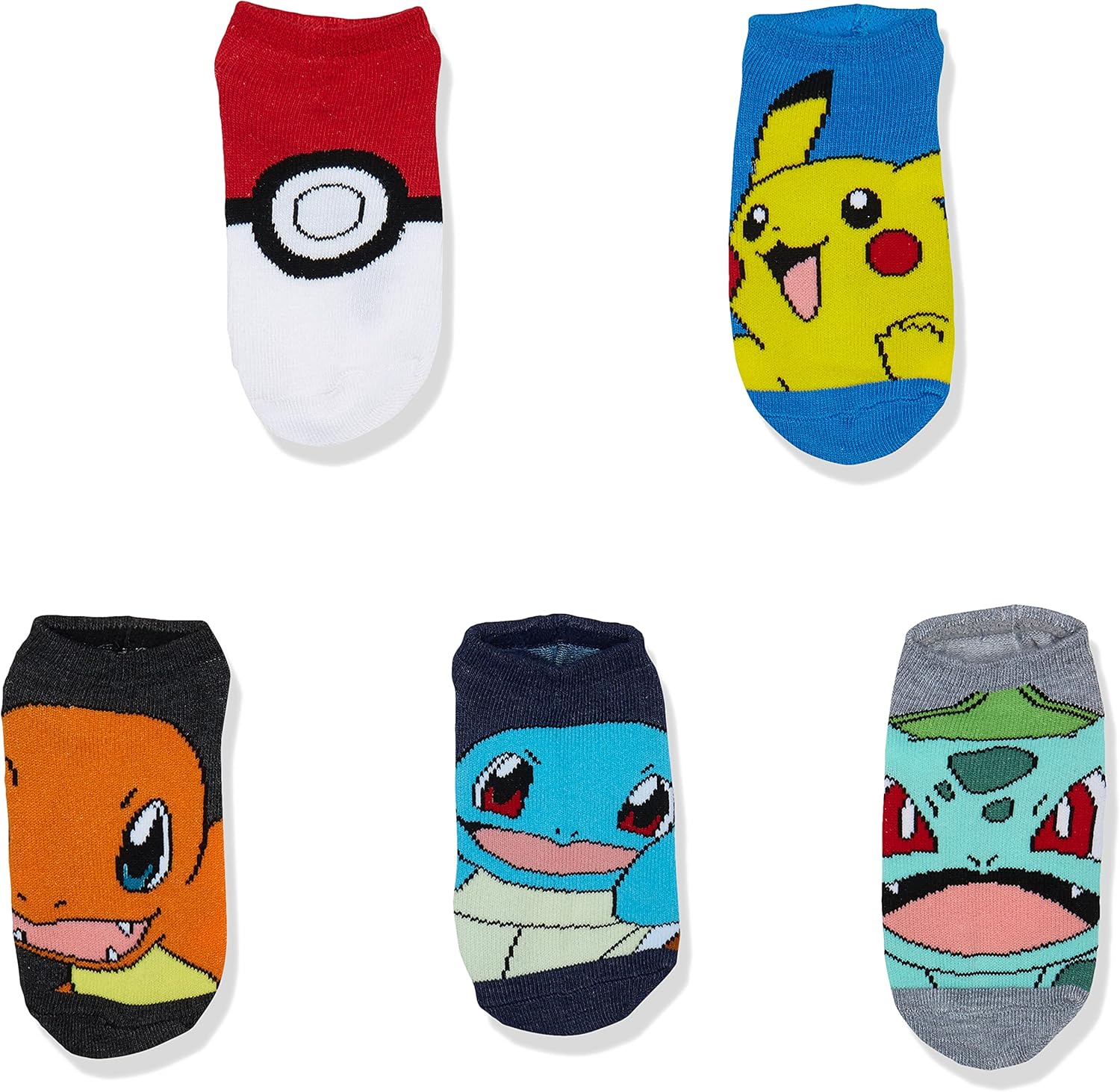 Pokemon Boys 5 Pack No Show Socks 1