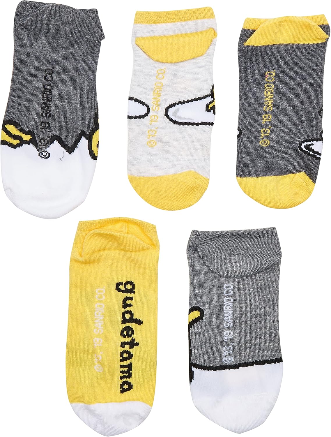 Gudetama Womens 5-Pack No-Show Adorable Socks