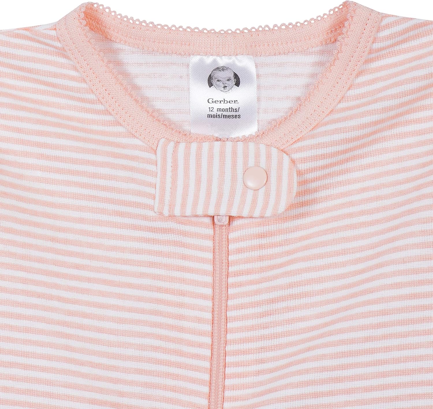 Gerber Baby Girls 2-Pack Footed Pajamas - Snug Safe