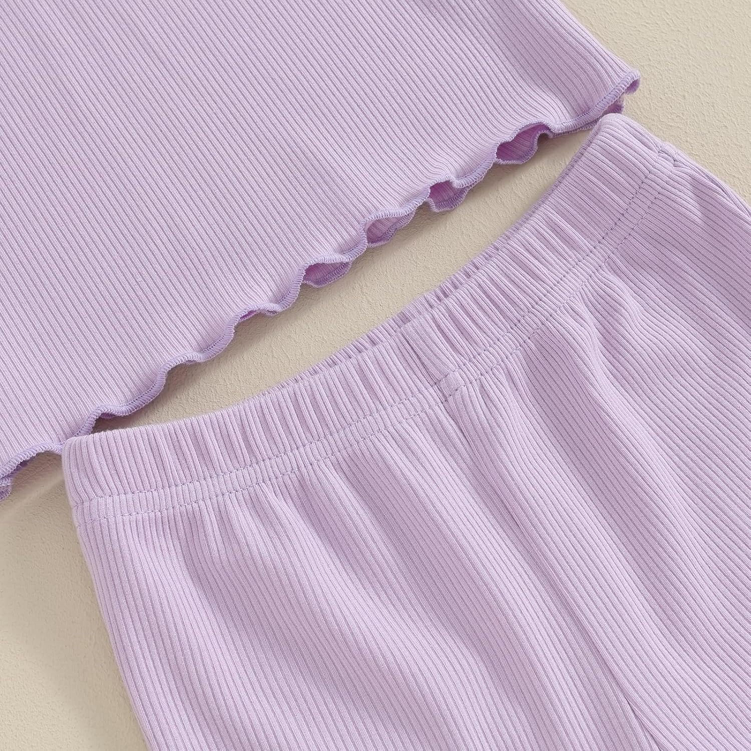 Kupretty Baby Girl Clothes Trendy Ruffle T-Shirts Flare Pants for Summer