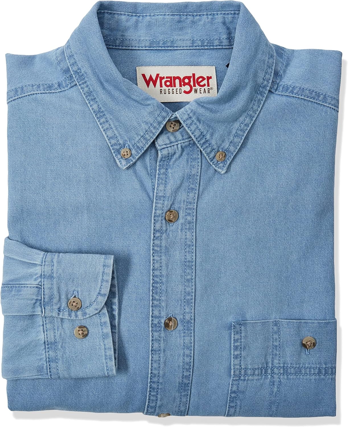 Premium Stone Wash Mens Denim Button Down Shirt