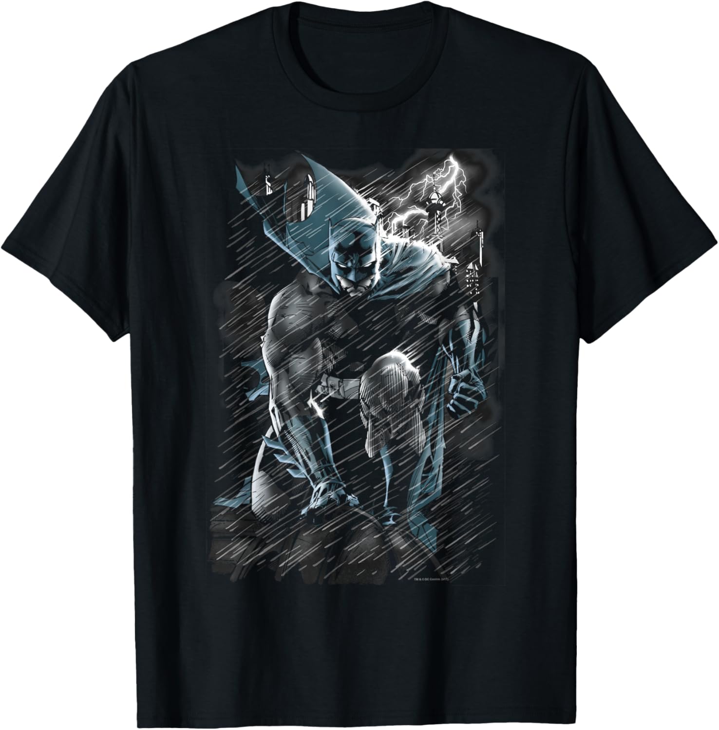 DC Batman The Dark Knight In The Rain T-Shirt